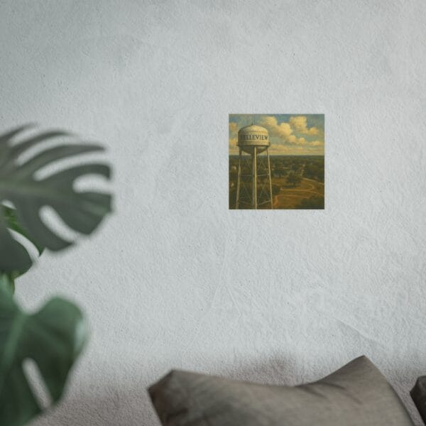 Belleview Water Tower Poster | Florida Local Landmark Art | Scrappy Pixel Print - Image 2