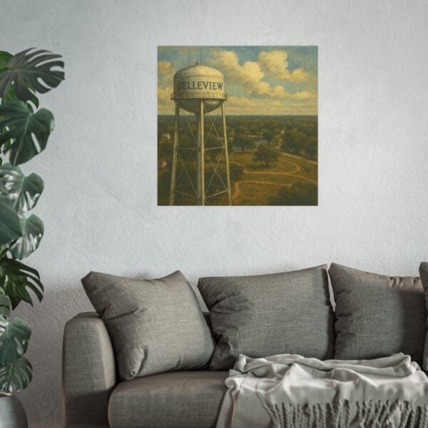 Belleview Water Tower Poster | Florida Local Landmark Art | Scrappy Pixel Print - Image 7