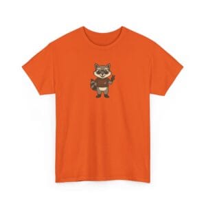 Scraps Peace Sign Raccoon | Scrappy Pixel Mascot Tee | Unisex Cotton Shirt