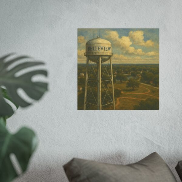 Belleview Water Tower Poster | Florida Local Landmark Art | Scrappy Pixel Print - Image 5