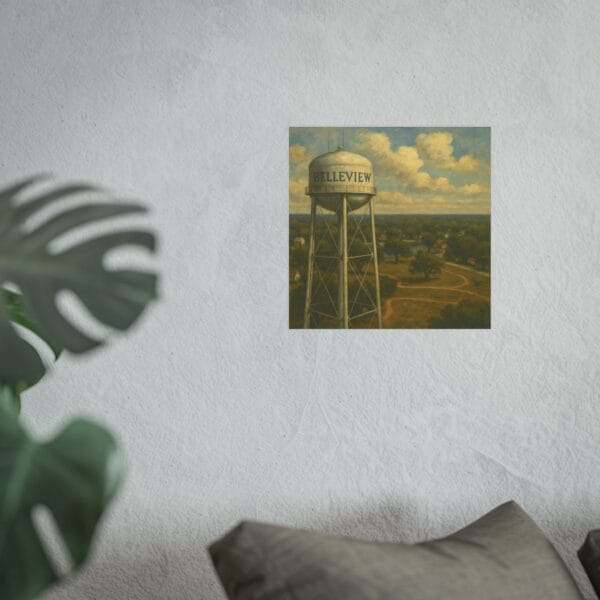 Belleview Water Tower Poster | Florida Local Landmark Art | Scrappy Pixel Print - Image 3