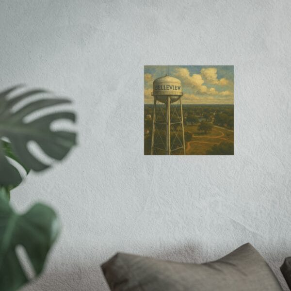 Belleview Water Tower Poster | Florida Local Landmark Art | Scrappy Pixel Print - Image 4